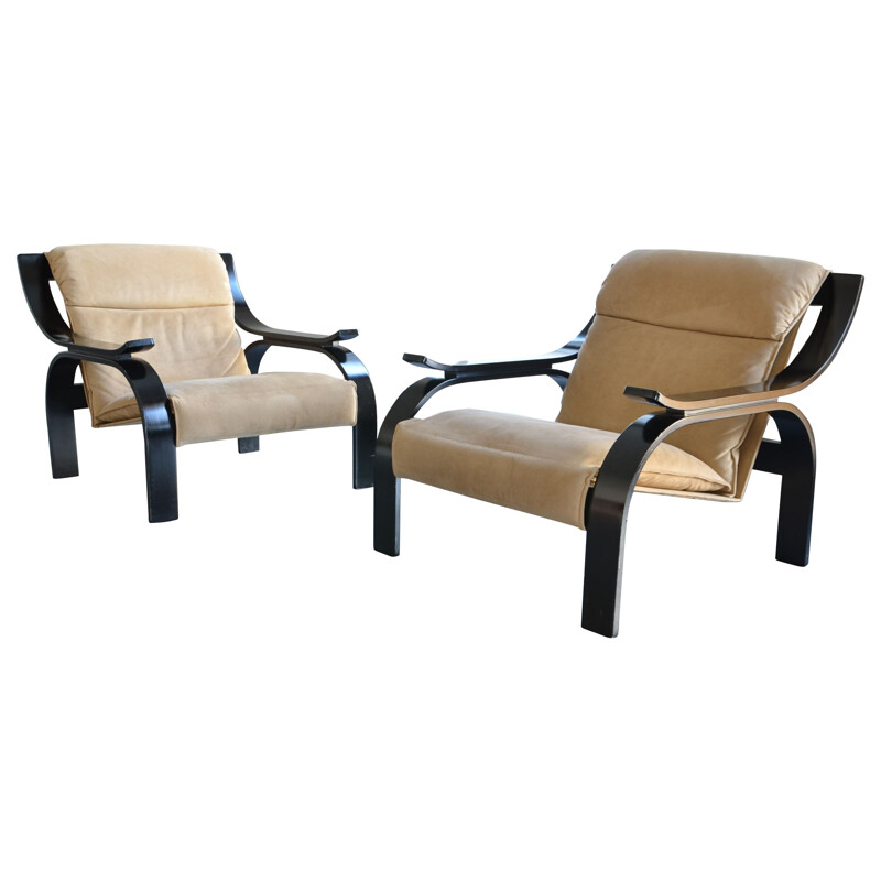 Pair of vintage armchairs, Marco ZANUSO - 1960s