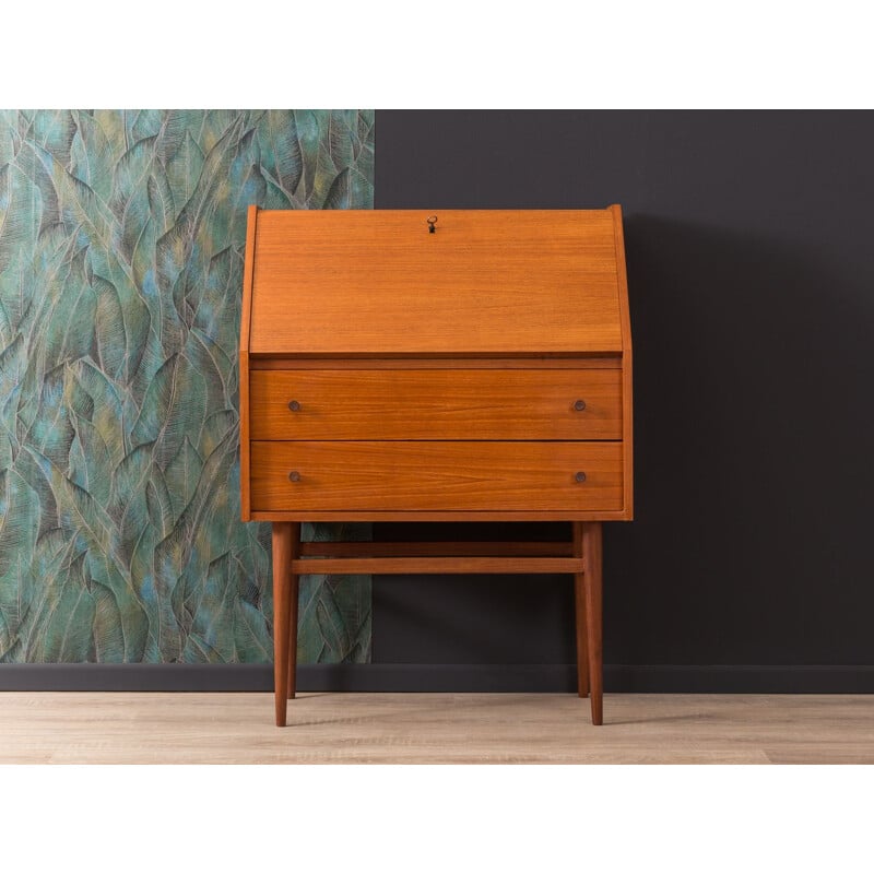 Vintage secretary desk in teak 1950s