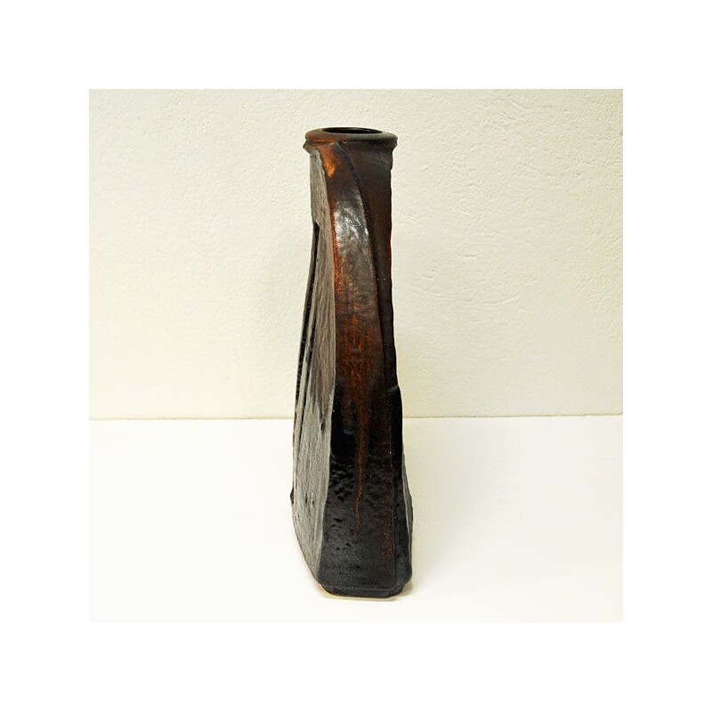 Vintage vase rustic in ceramic by Heiner Balzar for Steuler, W.Germany 1970s