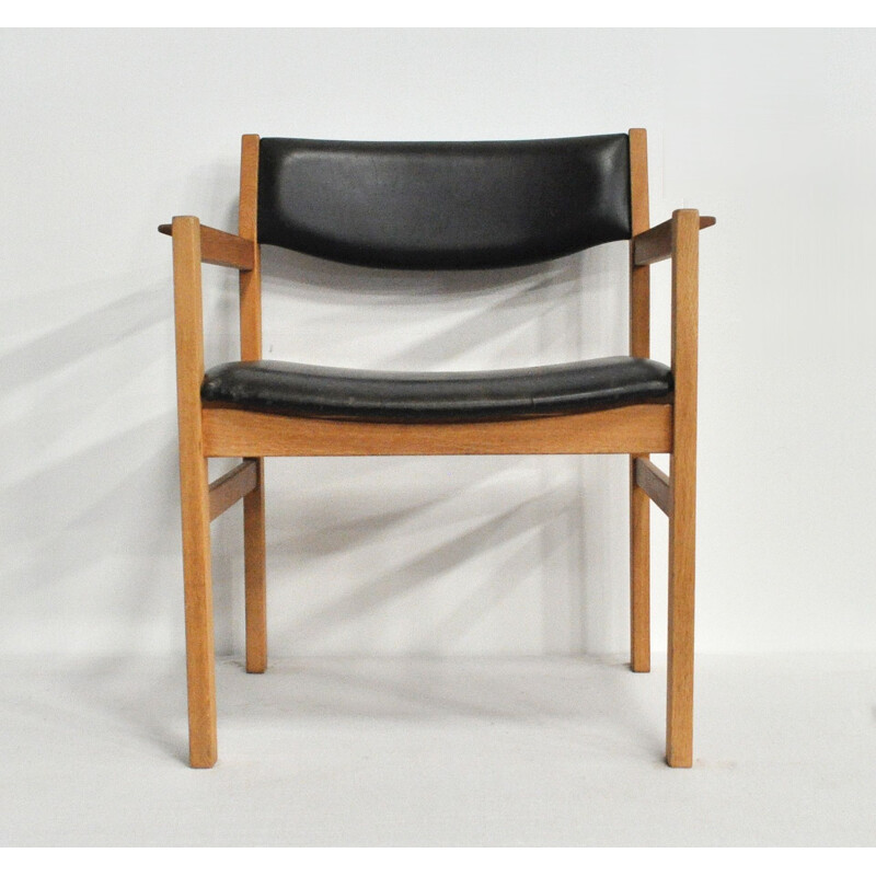 Vintage armchair in oak by Erik Wørts for FDB Møbler, 1960s