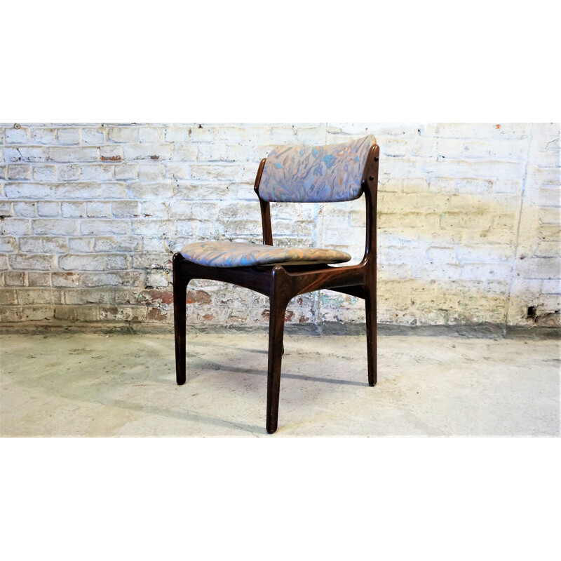 Set of 4 vintage chairs model 49 in rosewood by Erik Buch for Odense mobelfabrik