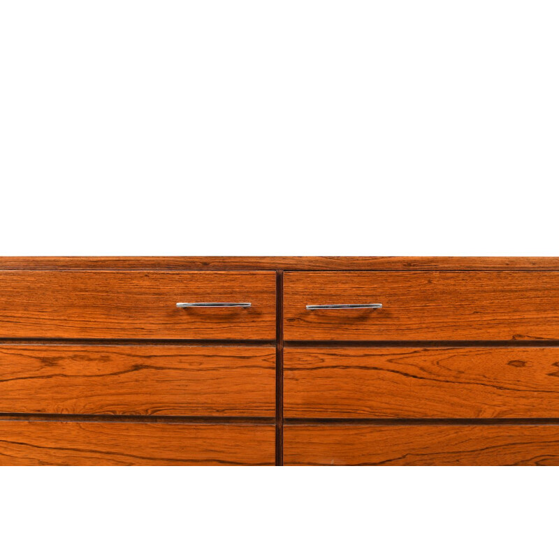 Vintage Sideboard wood and chrome Scandinavian 1950s 