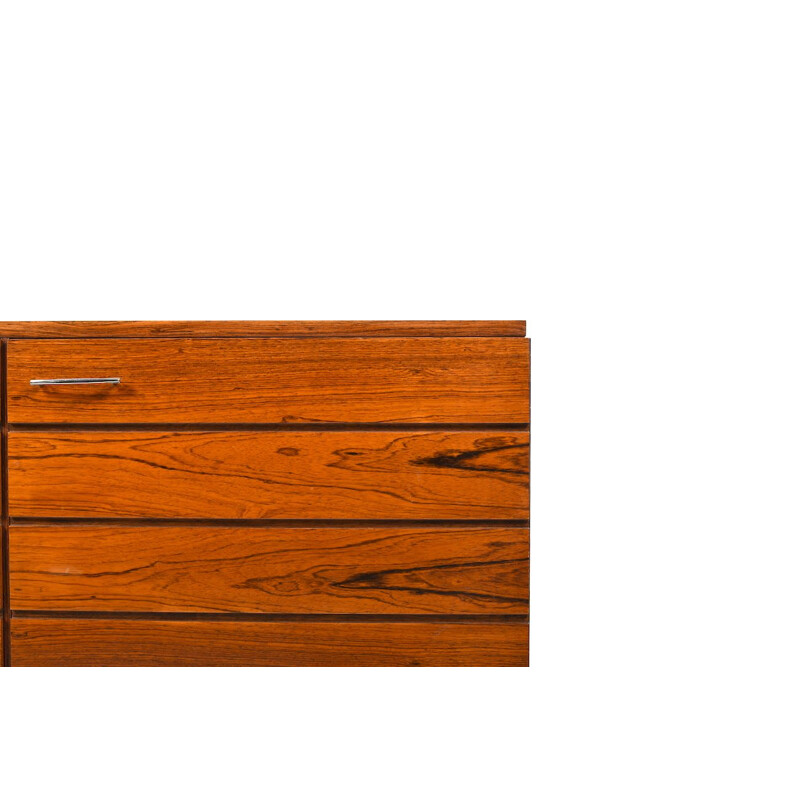 Vintage Sideboard wood and chrome Scandinavian 1950s 