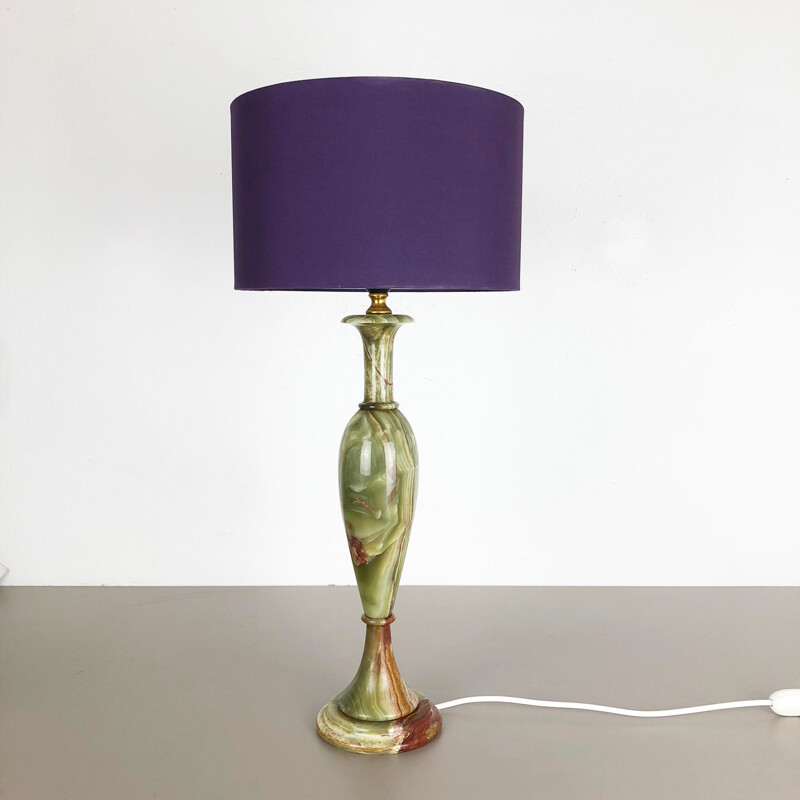Vintage italian lamp with onyx marble light base 1970