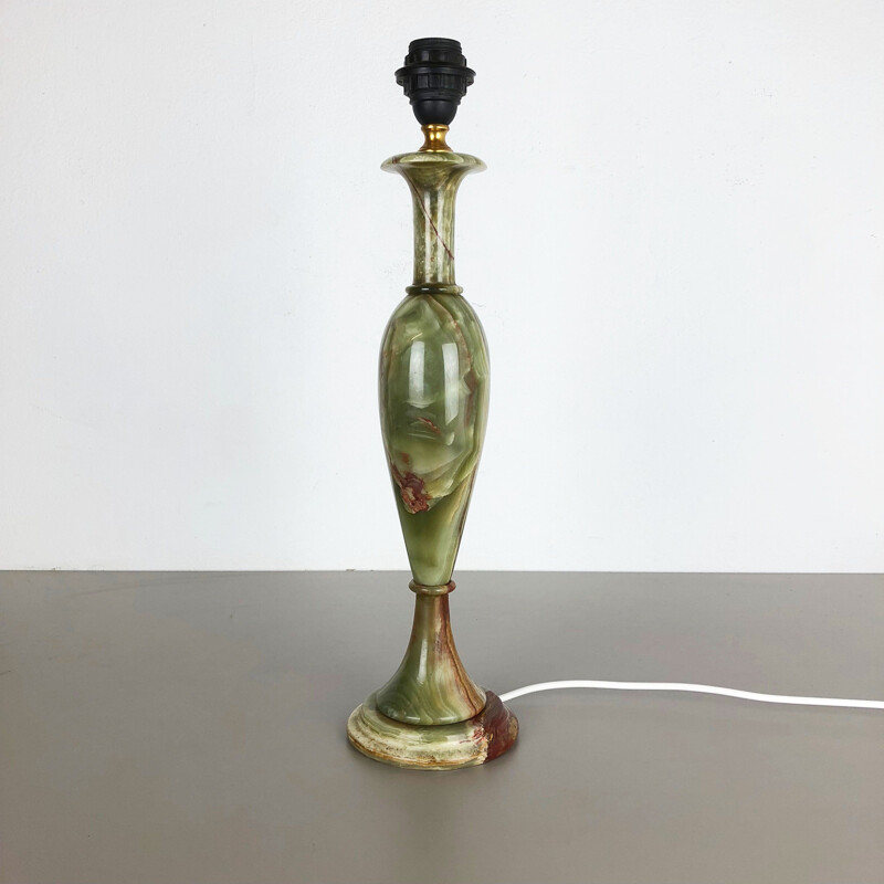 Vintage italian lamp with onyx marble light base 1970