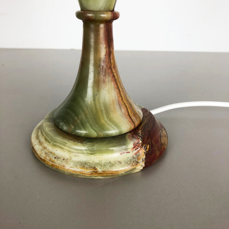 Vintage italian lamp with onyx marble light base 1970