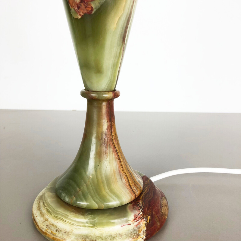 Vintage italian lamp with onyx marble light base 1970