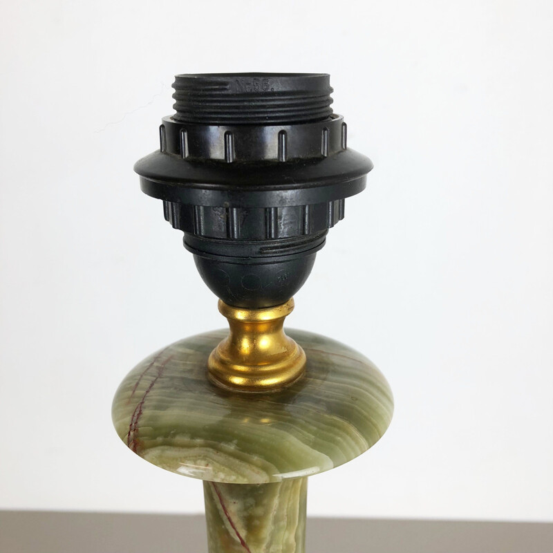 Vintage italian lamp with onyx marble light base 1970