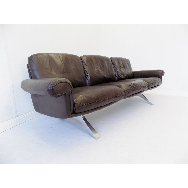 Vintage De Sede DS 31 sofa in brown leather 1960