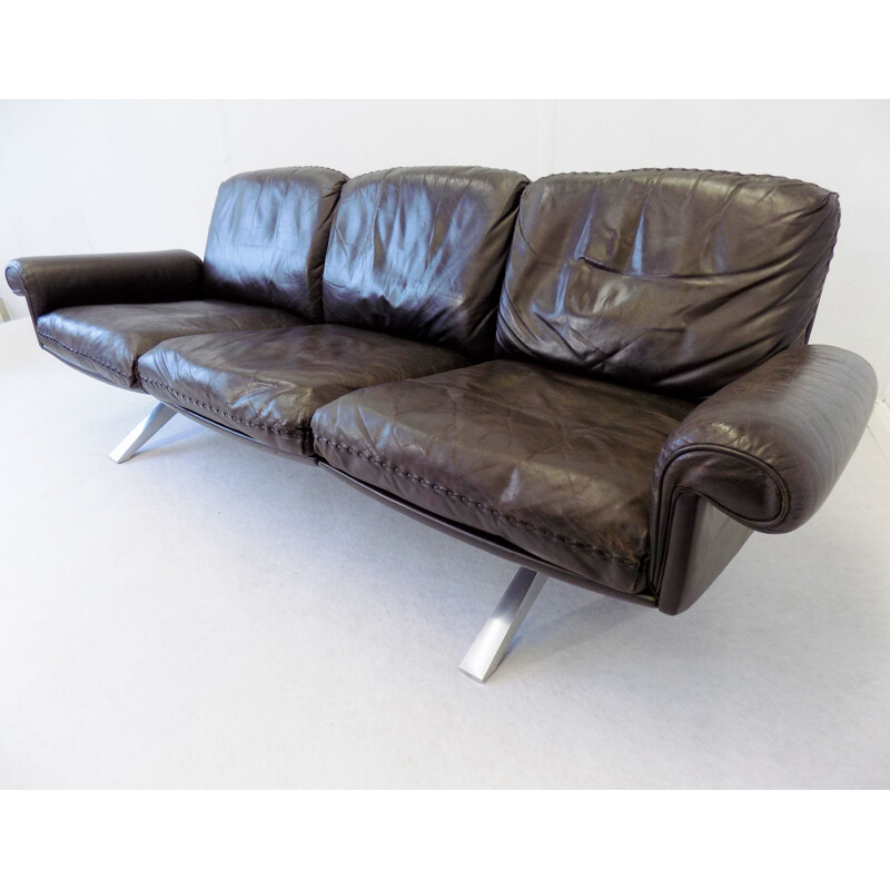 Vintage De Sede DS 31 sofa in brown leather 1960