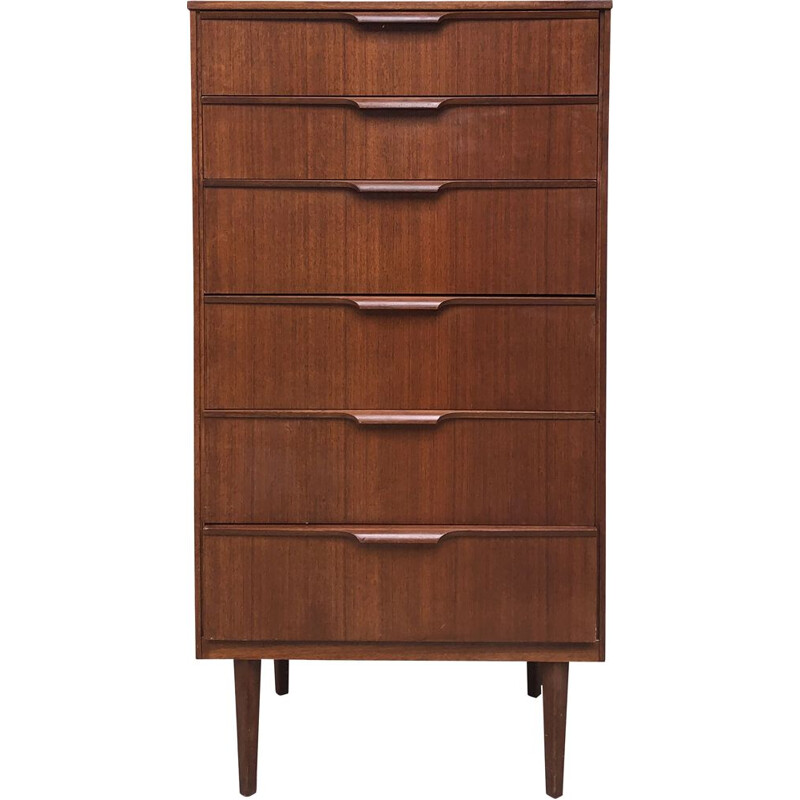 Vintage danish chest of drawers in wood 1970