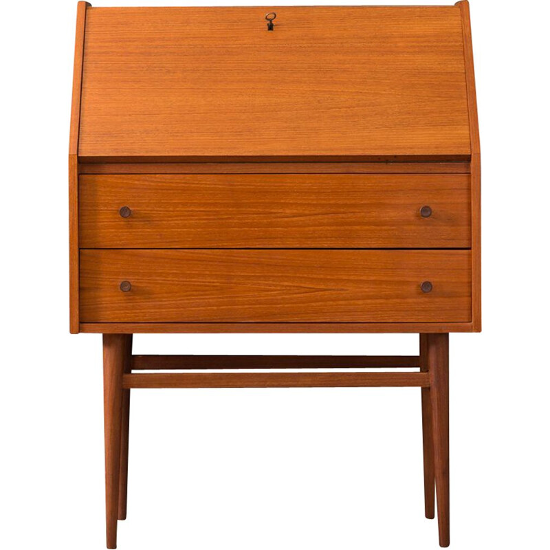 Vintage secretary desk in teak 1950s