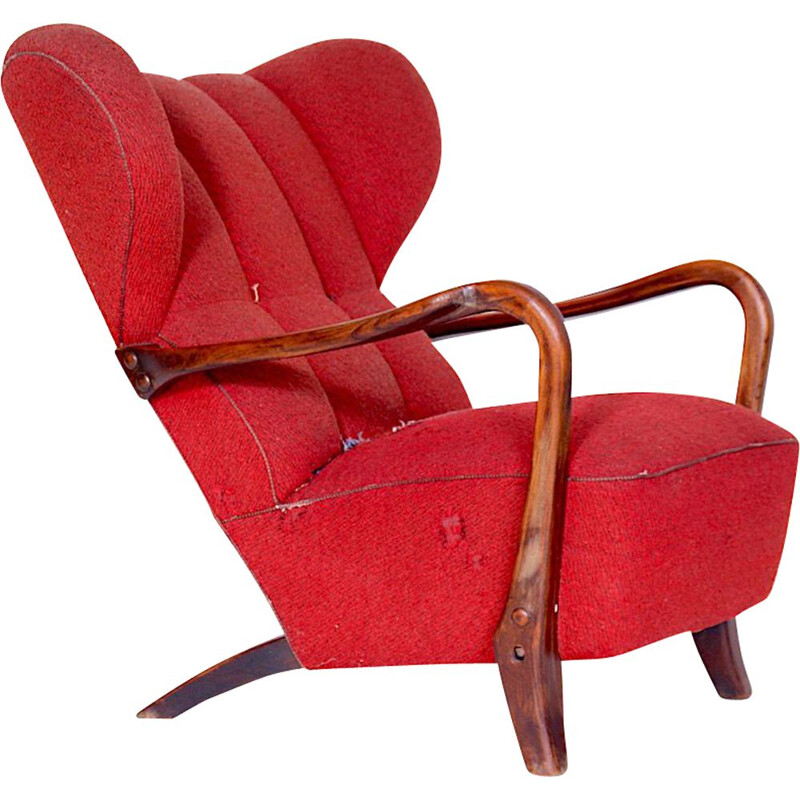 Vintage tschechoslowakischer Sessel aus Holz,1920