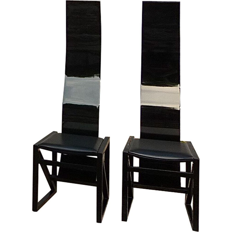 2 vintage EDO dining chairs by Kisho Kurokawa for PPM Corporation,1980