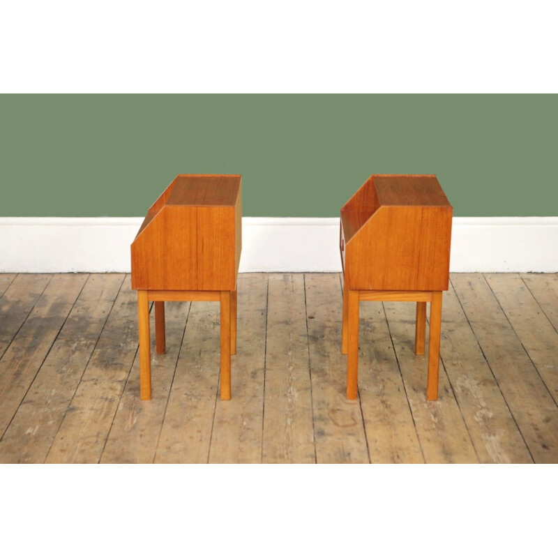 Vintage pair of teak night stand 1960s