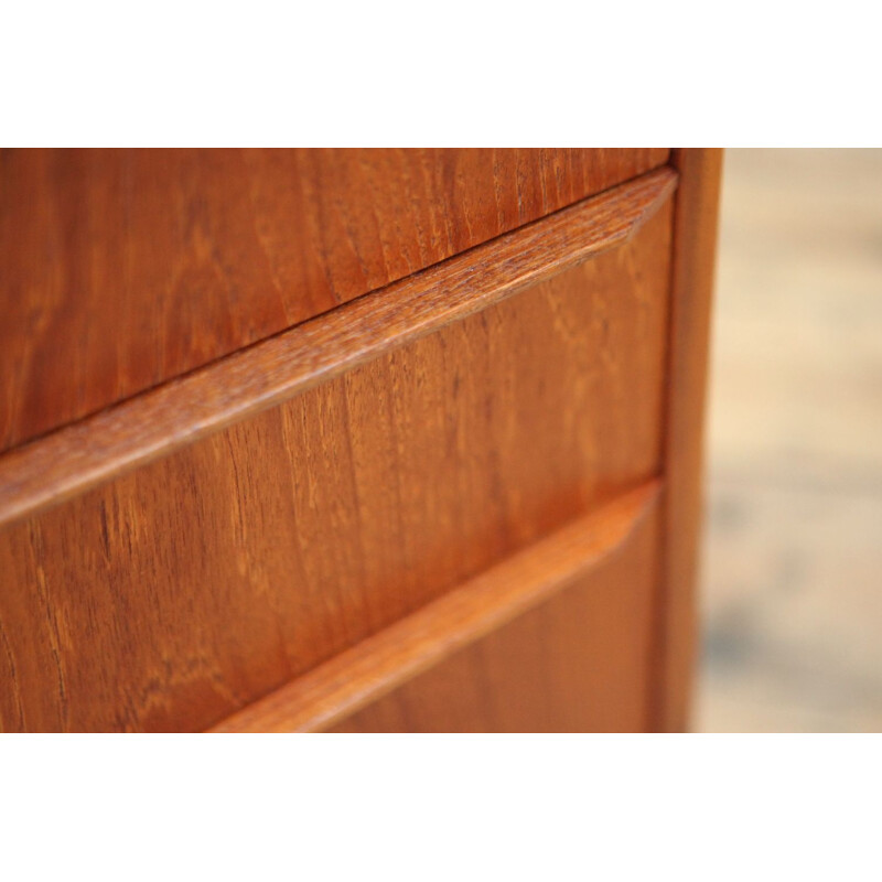 Vintage minimalist teak chest of drawers 1960