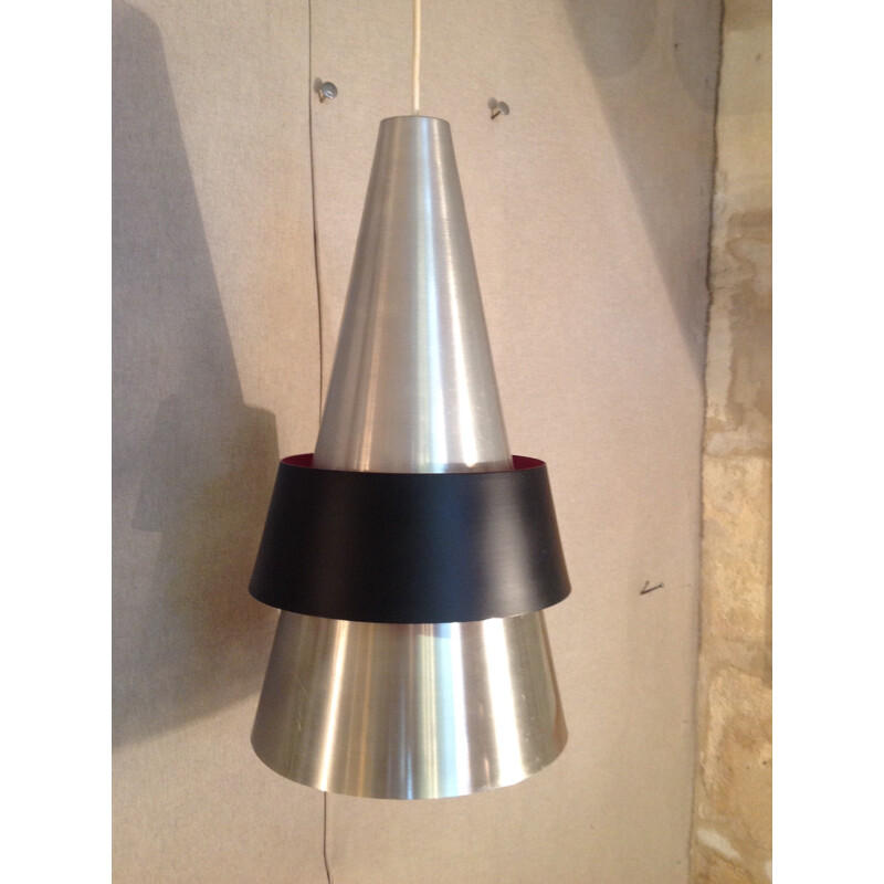 Fog and Morup hanging lamp in steel, Jo HAMMERBORG - 1960s