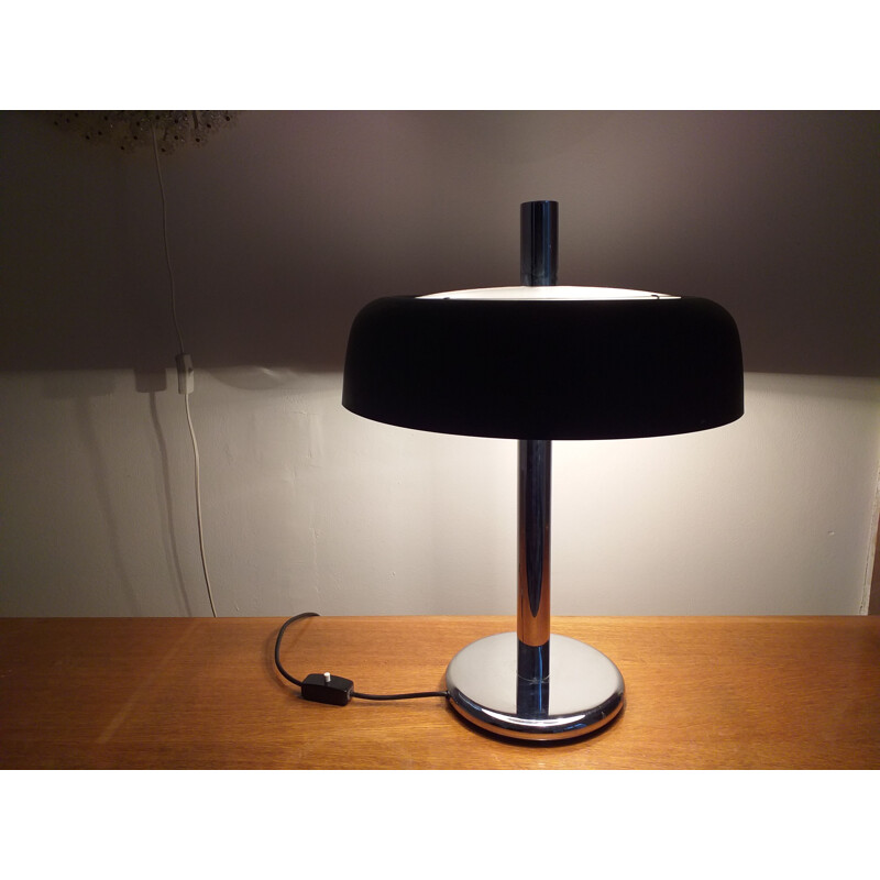 Lampe de table vintage mushroom par Hillebrand 1970