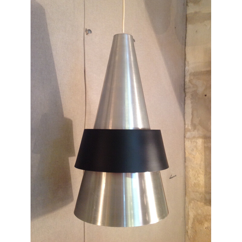 Fog and Morup hanging lamp in steel, Jo HAMMERBORG - 1960s