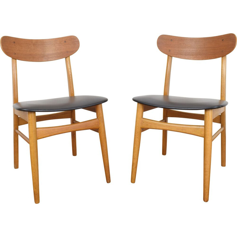 Ensemble de 2 chaises à repas vintage de Farstrup, Danemark années 1960