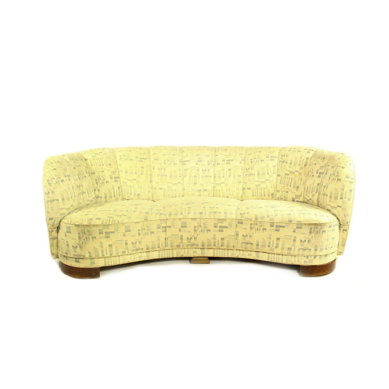 Vintage curved Banana sofa 1940s