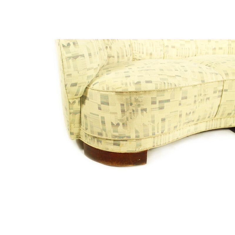 Vintage curved Banana sofa 1940s