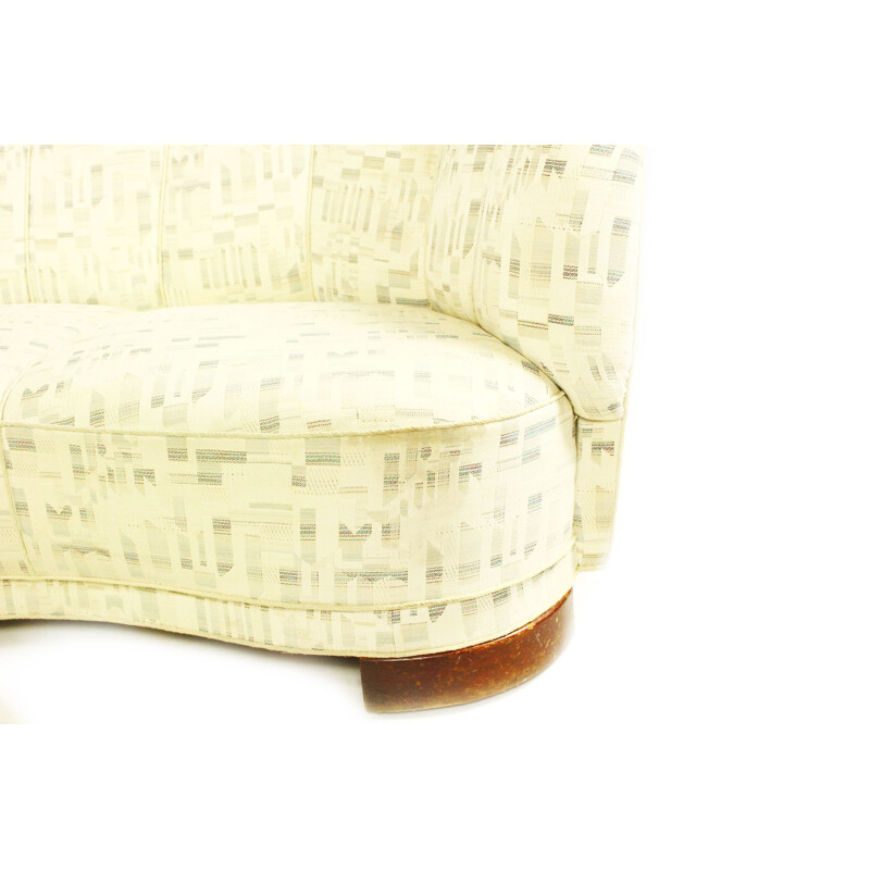 Vintage curved Banana sofa 1940s