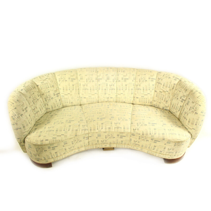 Vintage curved Banana sofa 1940s