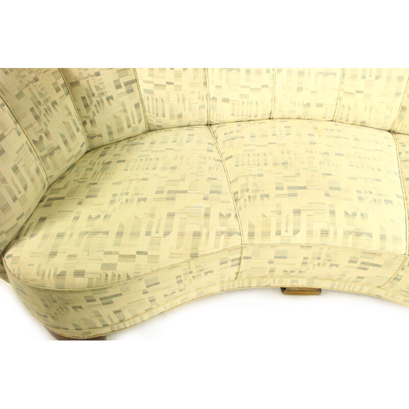 Vintage curved Banana sofa 1940s