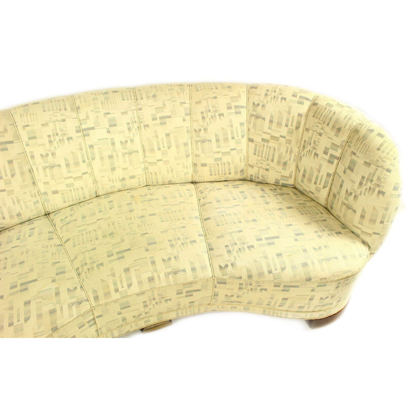 Vintage curved Banana sofa 1940s