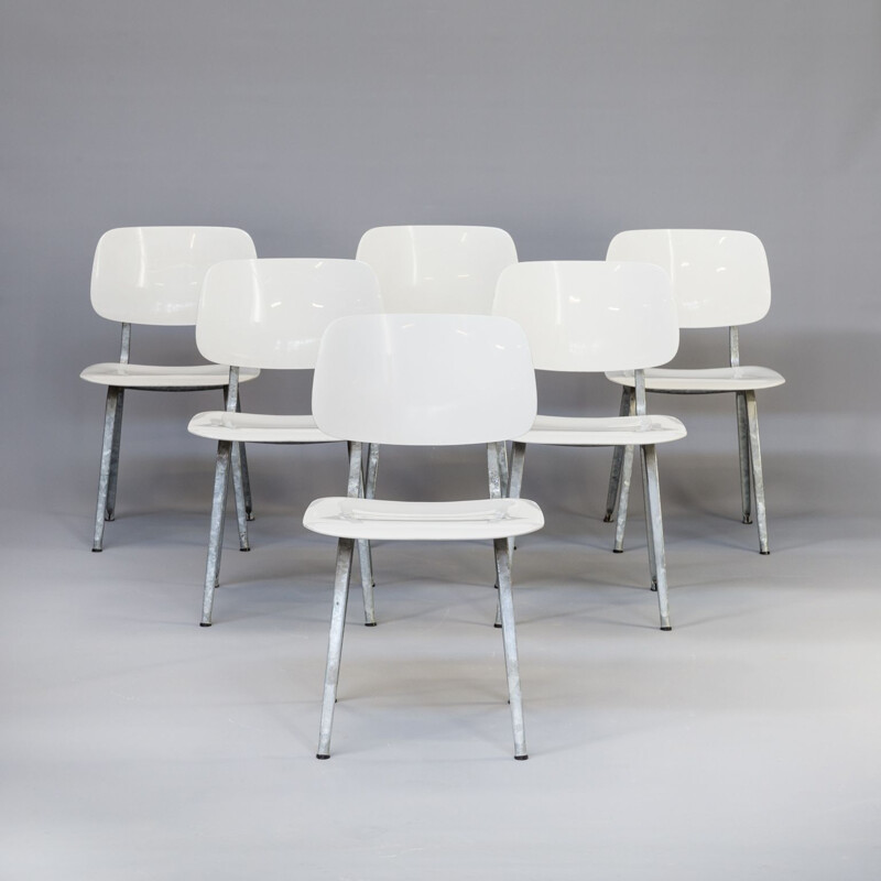 Set of 6 vintage dining chairs Revolt by Friso Kramer for Ahrend 1950s
