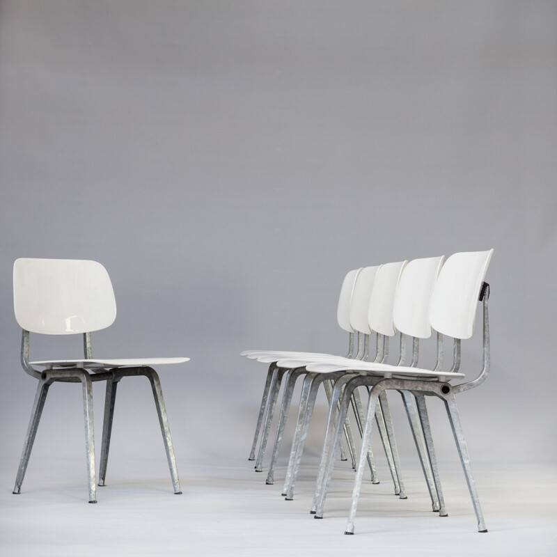 Set of 6 vintage dining chairs Revolt by Friso Kramer for Ahrend 1950s