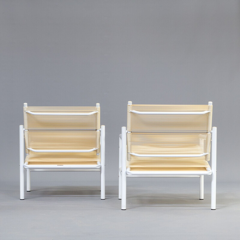 Set of 2 vintage armchairs Spaghetti Fly Line by Giandomenico Belotti for CMP-Padova Italy 1980s