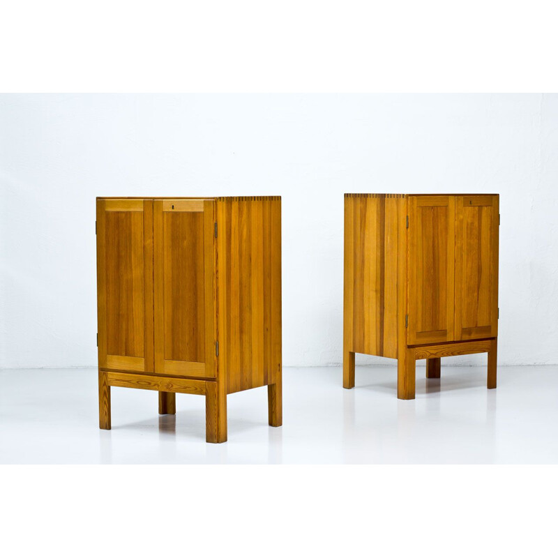 Set of 2 vintage cabinets for Karl Andersson & Söner in pine 1960