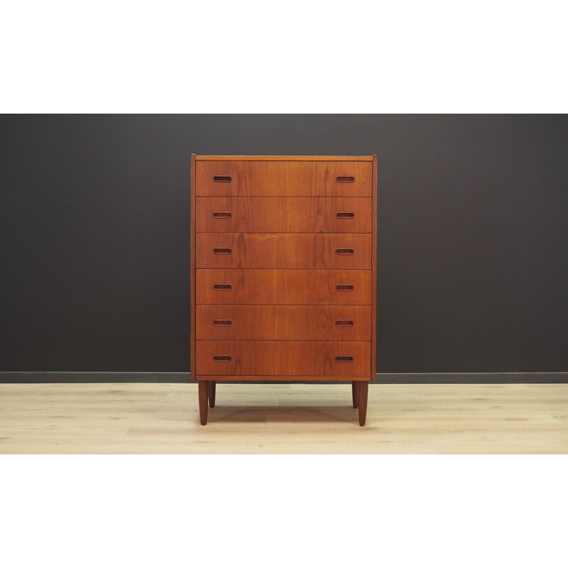 Vintage scandinavian chest of drawers in teakwood 1970