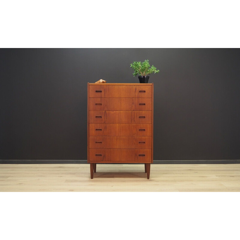 Vintage scandinavian chest of drawers in teakwood 1970