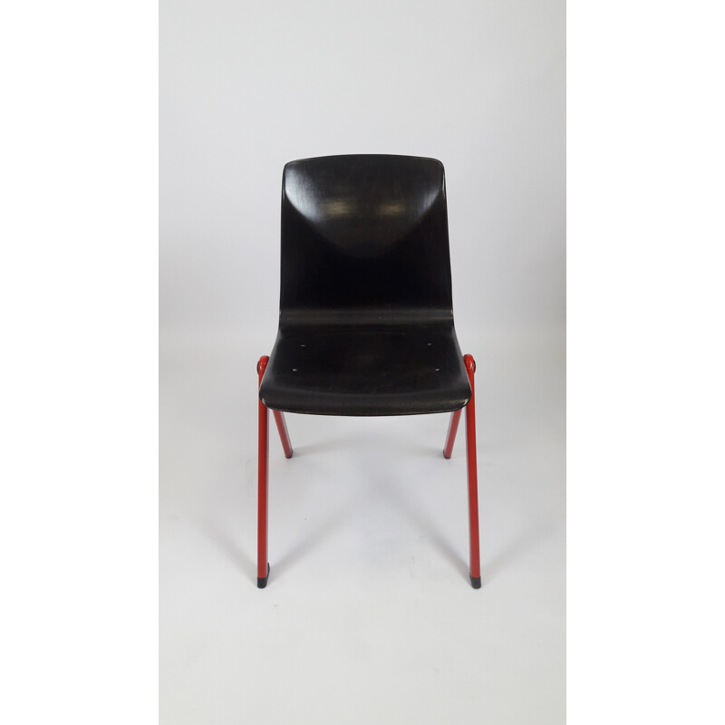 Vintage Mullca Galvanitas S30 chair in beech 1960