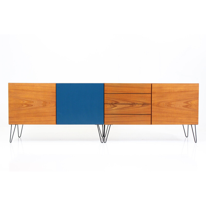 Pair of teak and metal Brande Mobelfabrik sideboards, Ib KOFOD-LARSEN - 1960s