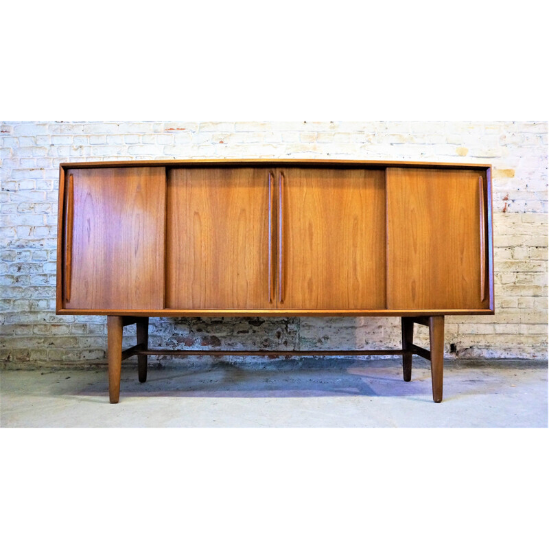 Vintage scandinavian sideboard for Hansen in teak and rosewood 1970