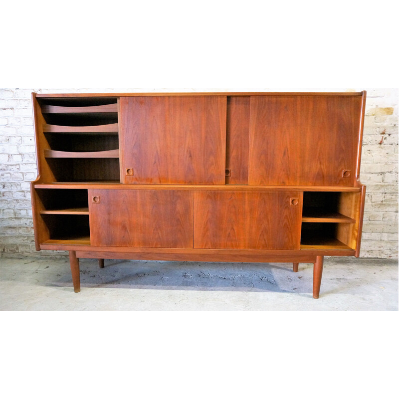 Vintage highboard in teak by Johannes Andersen Scandinavian 1960s