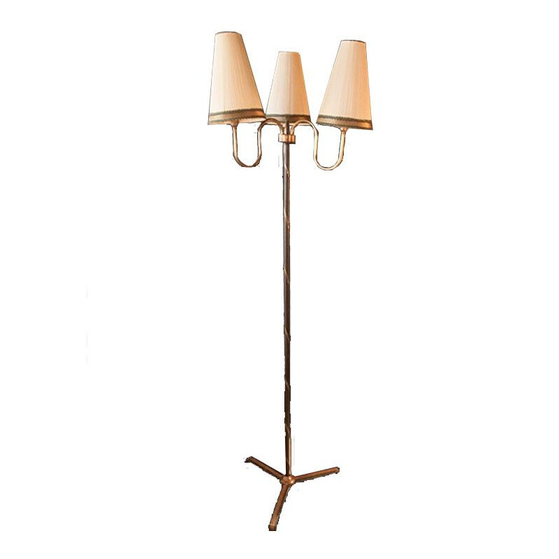 Vintage floor lamp in brass 1950s