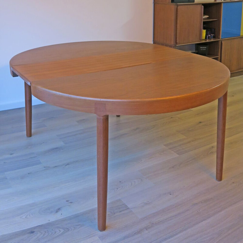 Vintage dining table in teak by Harry Østergaard for Randers Møbelfabrik Denmark 1960s
