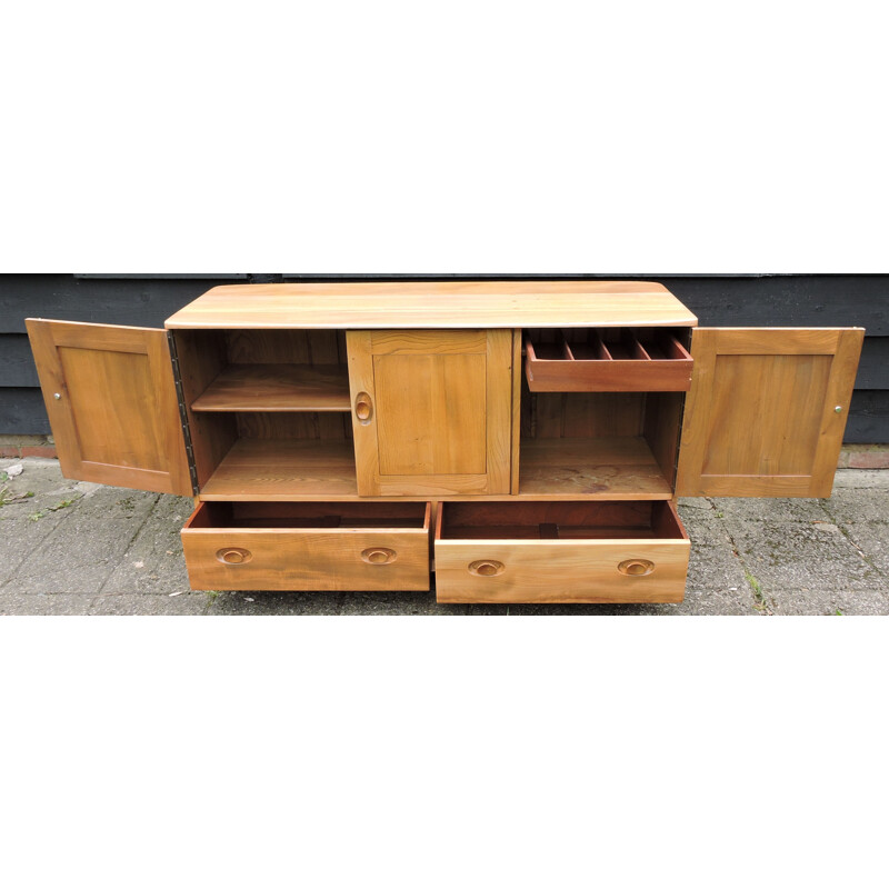 Vintage sideboard Windsor Model 468 Blonde by Ercol, 1960s