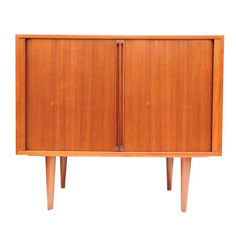 Vintage cabinet record player in teak by Kai Kristiansen for FM Møbler Denmark 1960s