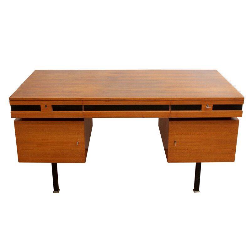 Vintage desk in walnut Germany 1960s