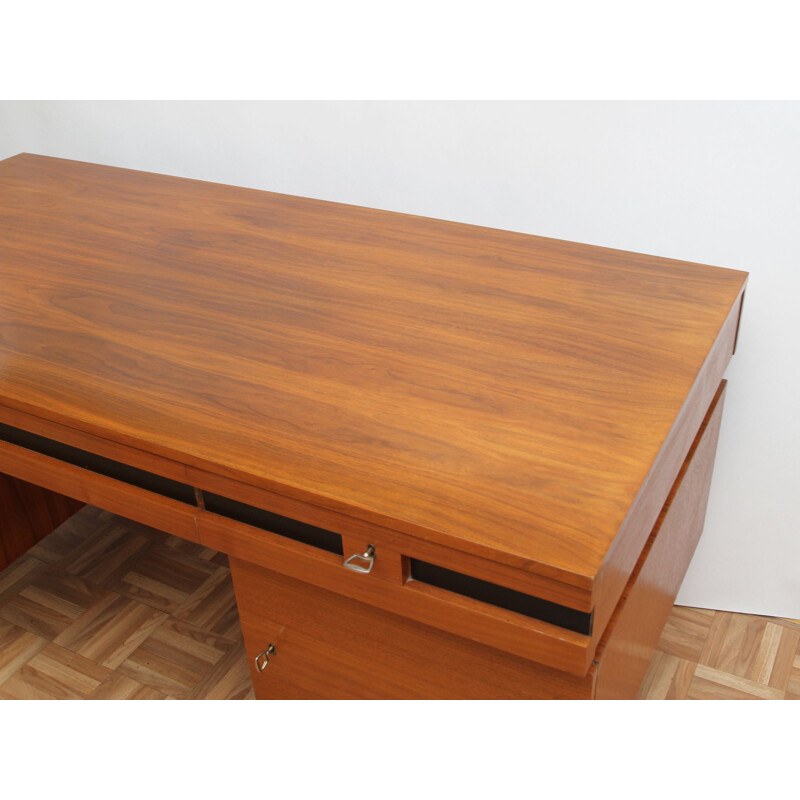 Vintage desk in walnut Germany 1960s