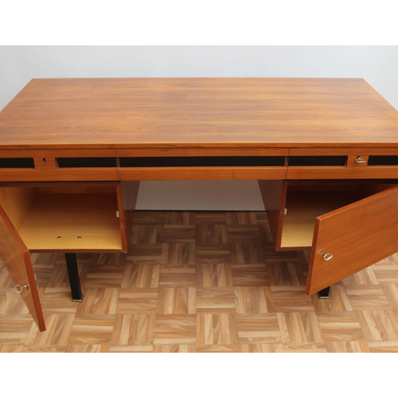 Vintage desk in walnut Germany 1960s