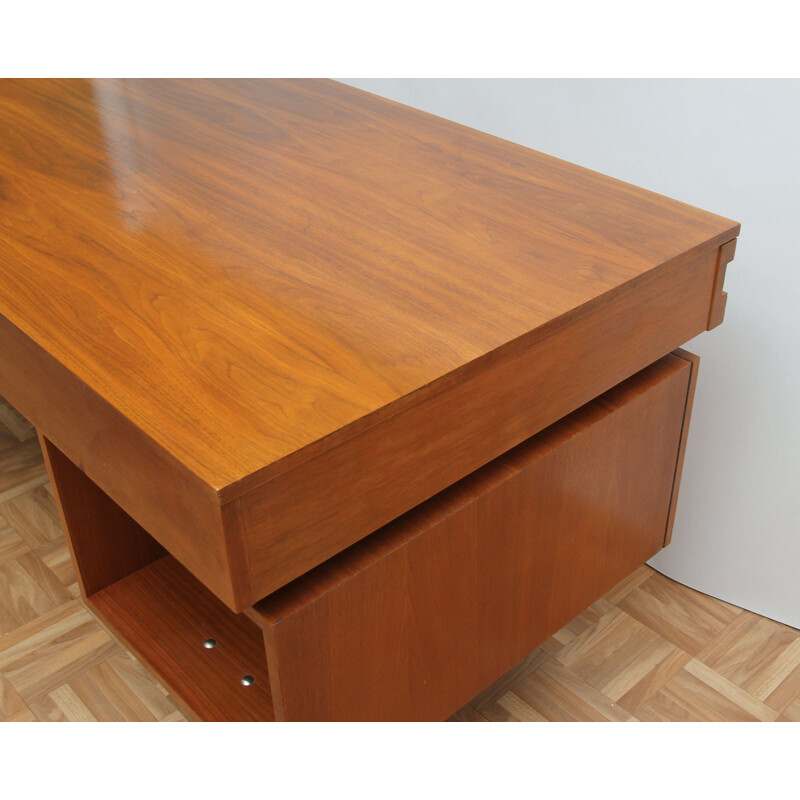 Vintage desk in walnut Germany 1960s