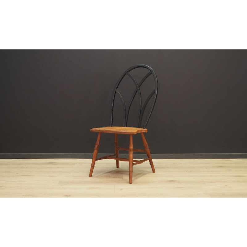 Ensemble de 4 chaises vintage en hêtre scandinaves années 1950