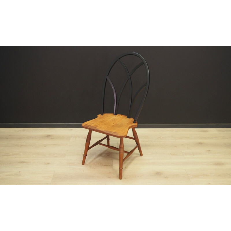 Ensemble de 4 chaises vintage en hêtre scandinaves années 1950